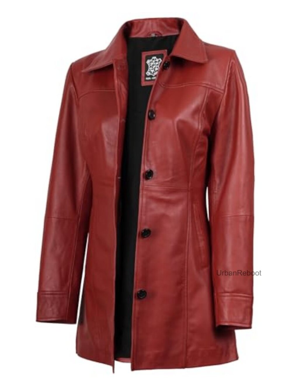 Real Lambskin Leather Car Coat for Women